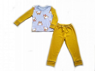 Піжама для дівчаток Маленькие люди №2 р.128-134 жовтий