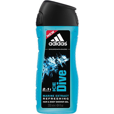Гель-шампунь Adidas 3 в 1 Ice Dive 250 мл
