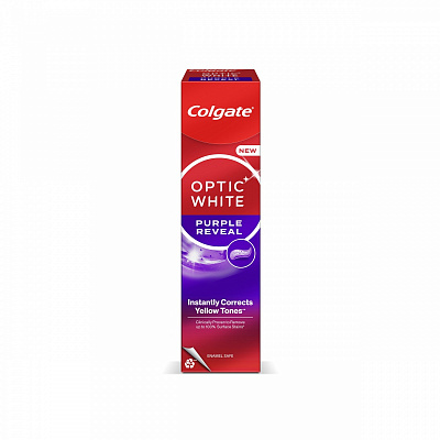 Зубна паста Colgate Optic White Фіолетовий ефект відбілювання 75 мл