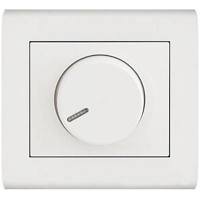 Светорегулятор поворотный Makel Manolya 600Вт IP20 белый 41001011