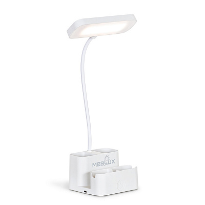 Настольная лампа аккумуляторная Mealux DL-16 1x10 Вт белый 248763