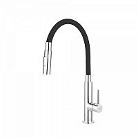 Змішувач для кухні Ferro Fitness Slim 2F BFS43B з гнучким виливом чорний