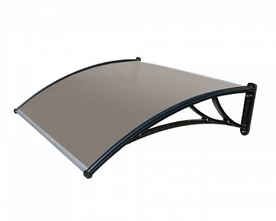 Дашок Oscar ® Tandem 1500х930х280 мм Чорний з стільникового полікарбонату 4 мм бронза