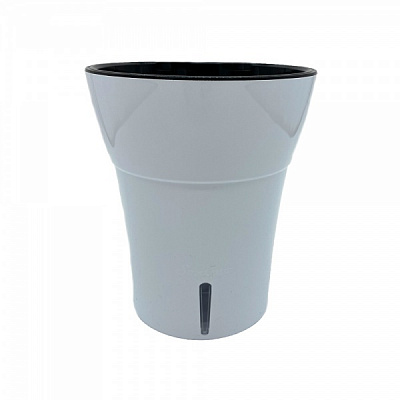 Вазон пластиковий Santino Dali-Dea круглий 2 л білий/чорний