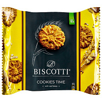 Печенье Biscotti сдобное песочно-отсадное с овсяными хлопьями Cookies time м/у 170 г 