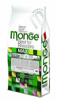 Корм сухой для щенков для больших пород Monge Maxi Puppy&Junior курица и рис 15 кг