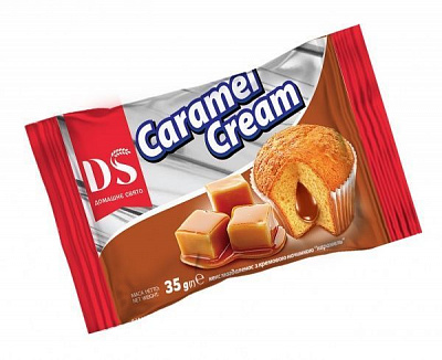 Кекс Домашнє свято магдаленас з кремовою начинкою «Карамель» 1 шт. 35 г