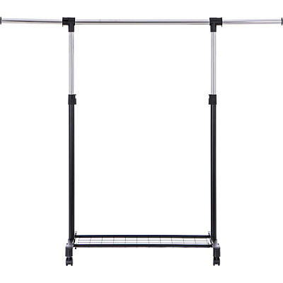 Держатель для одежды PROзапас SG-0101-BC одинарный с полочкой черный/хром