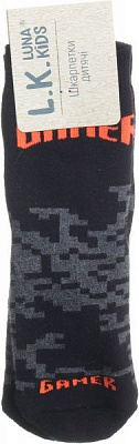 Шкарпетки дитячі Luna Kids № 5. Геймер 331007 р.16–18 чорний