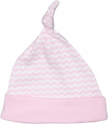 Шапочка Bambinelli зигзаг р.35 белый с розовым