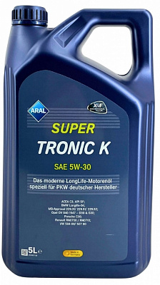 Моторна олива синтетична ARAL SuperTronic K 5W-30 5 л (15F477)