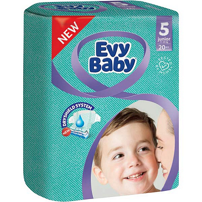 Підгузки Evy Baby Джуніор Стандартна упаковка 11-25 кг 20 шт.