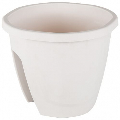 Горшок для цветов Serinova на перила EMERALD №1 круглый 7,5 л белый 