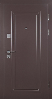 Дверь входная Abwehr MG3 (518+517) 096L (8019+ДБП) дуб полярный / RAL 8019 2050x960 мм левая