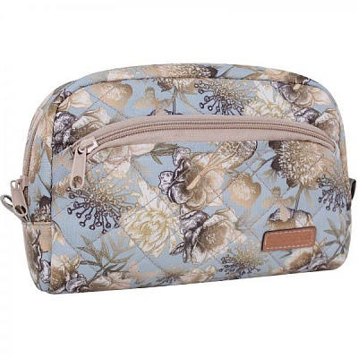 Косметичка Bagland Птички 1,7 л бирюзовый/бежевый суб.870 (717664) 