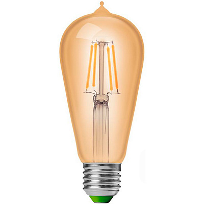 Лампа світлодіодна Eurolamp ST64 6 Вт E27 4000 К 220 В жовта