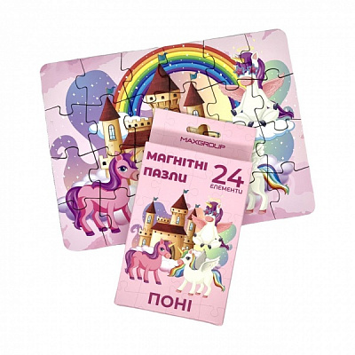 Пазли магнітні MAXGROUP Поні 24 елементи NM-206