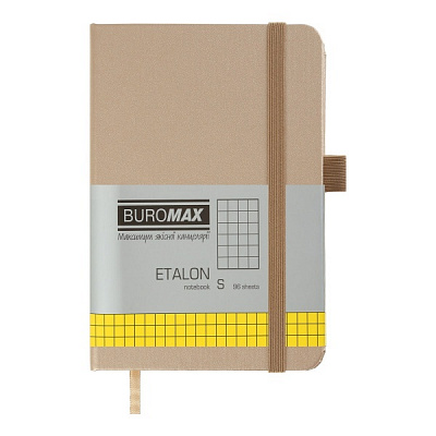 Книга для нотаток Etalon 95x140 мм 96 арк. клітинка золотий Buromax