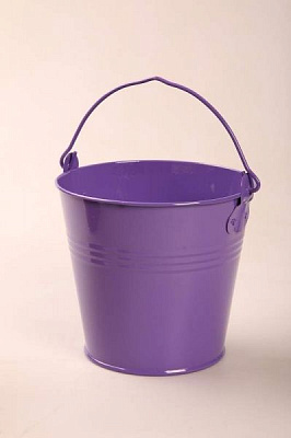 Кашпо декоративне Flor з дерев'яною ручкою круглий 2л синій