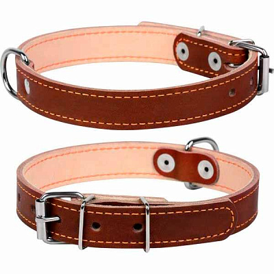 Ошейник Collar двойной коричневый 2х32-40 см коричневый