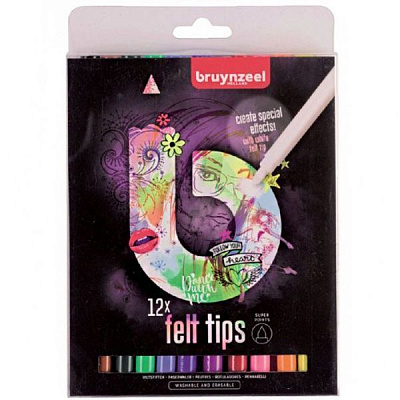 Набір фломастерів Felt Tips Light 12 кольорів 60224112 Bruynzeel