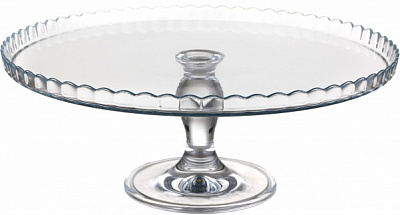 Блюдо на ніжці (бортик вгору) Patisserie 32 см скло Pasabahce