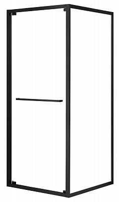 Душевое ограждение EGO EGOIST SLIDE 90х90х200 см, стекло проз 6мм, проф черный алюм