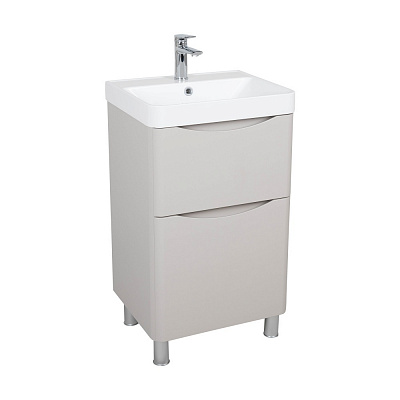 Тумба напольная Aqua Rodos Vista кашемир с умывальником Deep 50 см