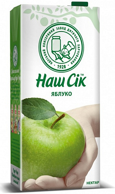 Нектар Наш Сік Яблочный 1,93 л 