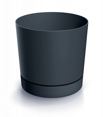 Горшок для цветов PRP Tubo P 240 мм с подставкой антрацит круглый (66019-433) 