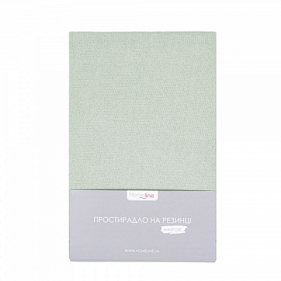 Простынь на резинке 200x200 см оливковый Homeline 