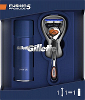Подарунковий набір для чоловіків Gillette бритва Fusion5 ProGlide + гель для гоління
