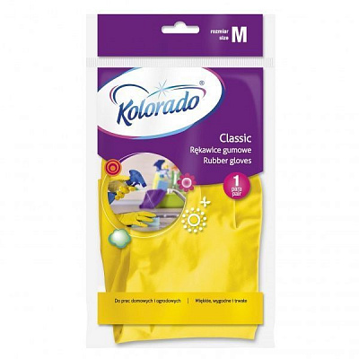 Перчатки резиновые Kolorado стандартные р.M 1 пар/уп. 