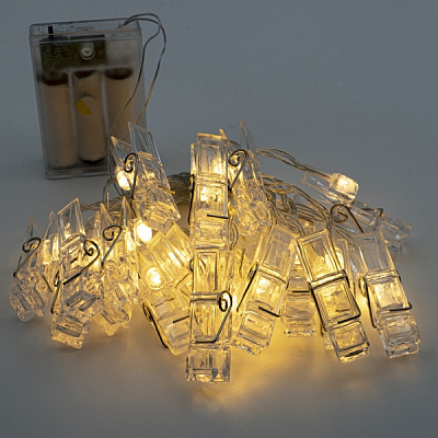 Декоративная гирлянда Altalusse (INL-2704B-20 Warm) встроенный светодиод (LED) 20 ламп 3 м 