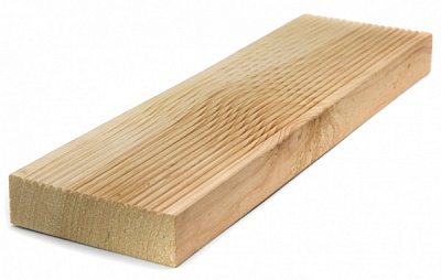 Доска террасная 30х100х3500 мм сосна необработанная 0,35 кв. м