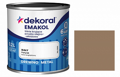 Емаль алкідна Dekoral Емаколь світла кава глянець 0,2л