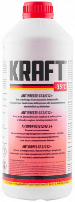 Антифриз Kraft G12/G12+ -35° 1,5л червоний