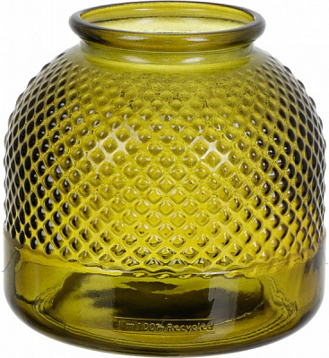 Ваза скляна San Miguel DIAMANTE 24 см хакі