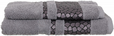 Набор полотенец Rhomb 2 шт серый Luna 