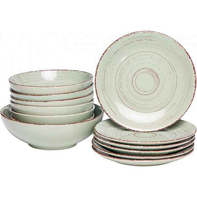 Сервиз столовый Antique Green 13 предметов на 6 персон Bella Vita