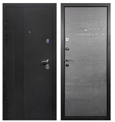 Двери входные Двері БЦ Синевир (Дуб Грифель) черный муар 2050x860 мм левые