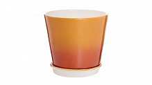 Горшок керамический Керамол Евро 3 (Гламур) круглый 1,5 л оранжевый 