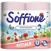 Папір туалетний Soffione Aroma рожевий 4 шт