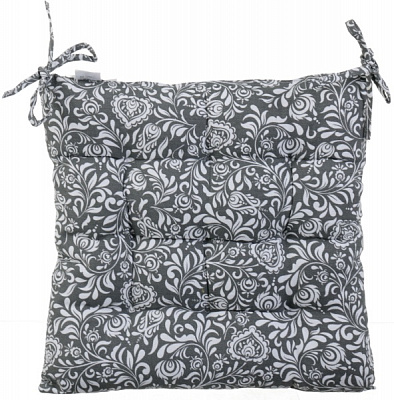 Подушка на стілець Ажур сіра 37х37см Luna