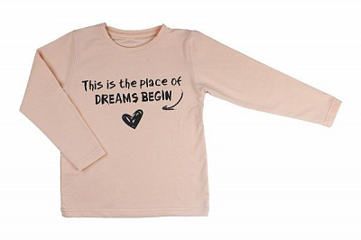 Реглан для дівчинки Luna Kids р.110 персиковий
