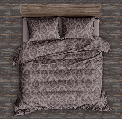 Набор наволочек Cipher 2 шт. 50x70 см коричневый La Nuit 