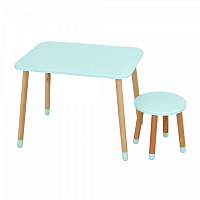 Комплект стіл і стілець ArinWOOD Зайчик бірюзовий 04-026B 