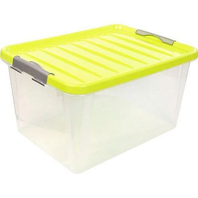 Ящик для зберігання поліпропіленовий Heidrun 605_салатовий ClipBOX light 31 л 250x350x480 мм