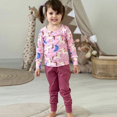 Пижама для девочек Blanka Единорожка р.92 розовый 110212 