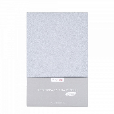 Простирадло на резинці 90x200 см сірий Homeline